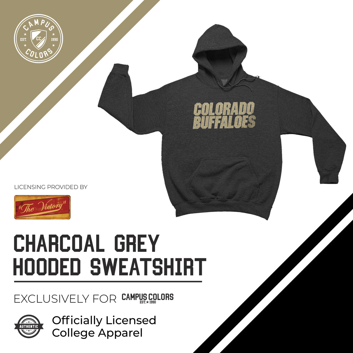 Colorado Buffaloes NCAA Fan Hoodie Sweatshirt Men Women - Charcoal