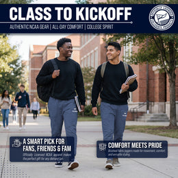 UCONN Huskies NCAA Men’s University Cloud Jersey Performance Jogger Pants with Drawstring Waistband - Navy Heather