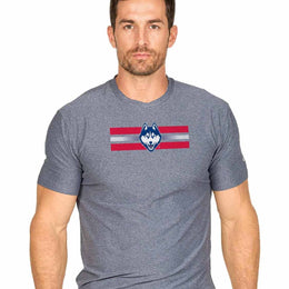 UCONN Huskies  Scholarship Cloud Jersey Short Sleeve Tee - Navy Heather