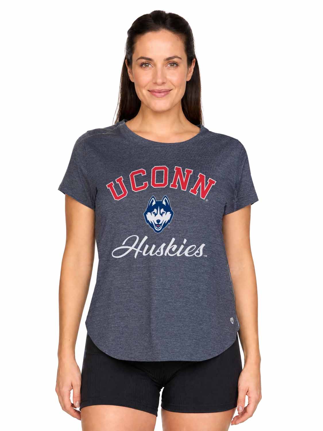 UCONN Huskies  Women's NCAA Tailgate Heathered Tee - Navy Heather