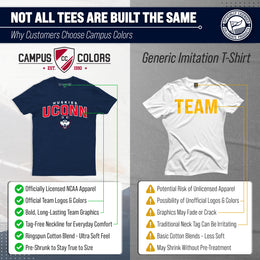 UCONN Huskies NCAA Adult Unisex Starting Fresh T-Shirt - Navy Heather