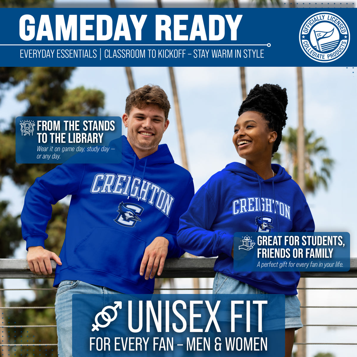 CREI Arch & Logo Gameday Hoodie - Royal