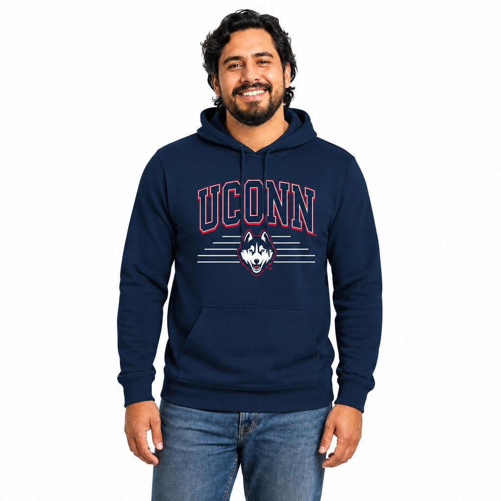 UCONN Huskies  Overtime Classics Fleece Hoodie Sweatshirt - Navy