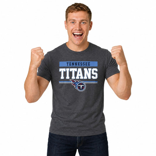 Tennessee Titans  Team Block Charcoal T-Shirt - Charcoal