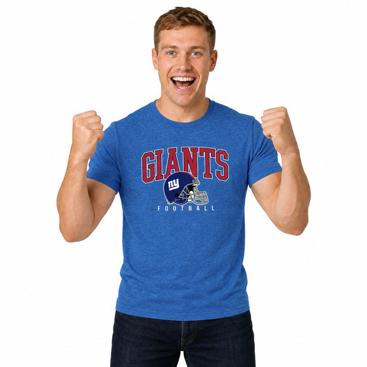 New York Giants  NFL All Star Heather Tag-Less T-Shirt - Blue Heather