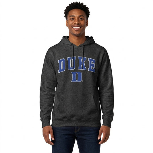 Duke Blue Devils  Arch & Logo Gameday Hoodie Fleece - Black Heather