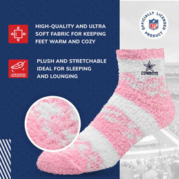 Dallas Cowboys NFL Cozy Soft Slipper Socks - Pink