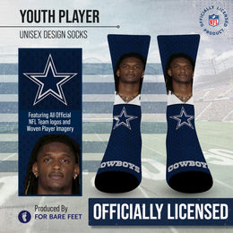 Dallas Cowboys NFL Youth Roster Player Crew Socks - NAVY #4