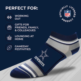 Dallas Cowboys Adult Marquis Addition No Show Socks - Navy