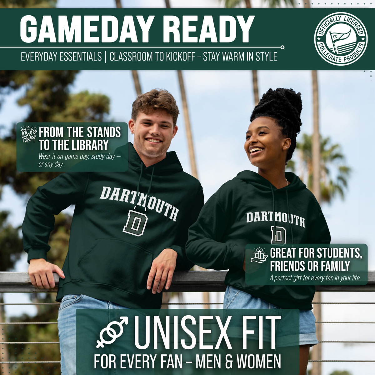 DART Arch & Logo Gameday Hoodie - Green