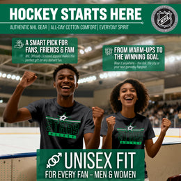 Dallas Stars Adult NHL Heather Charcoal True Fan Hockey T-Shirt - Charcoal