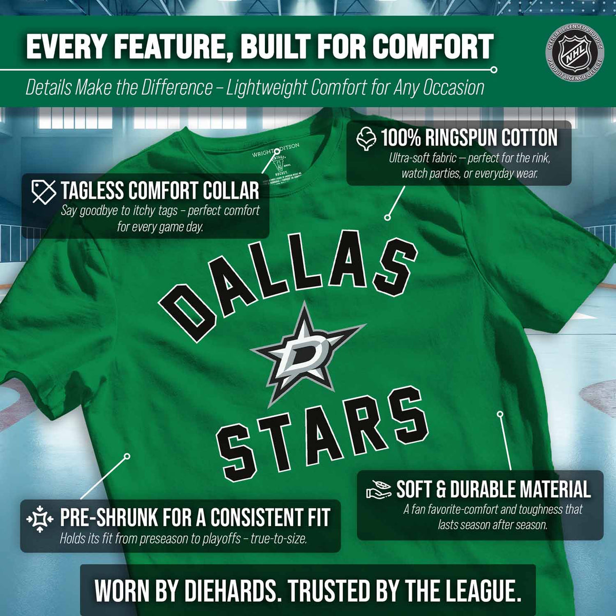 Dallas Stars NHL Gameday T-Shirt - Kelly Green