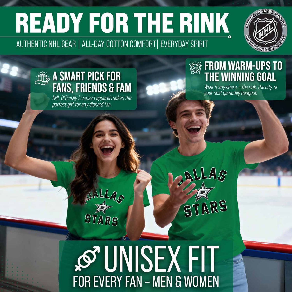 Dallas Stars NHL Gameday T-Shirt - Kelly Green