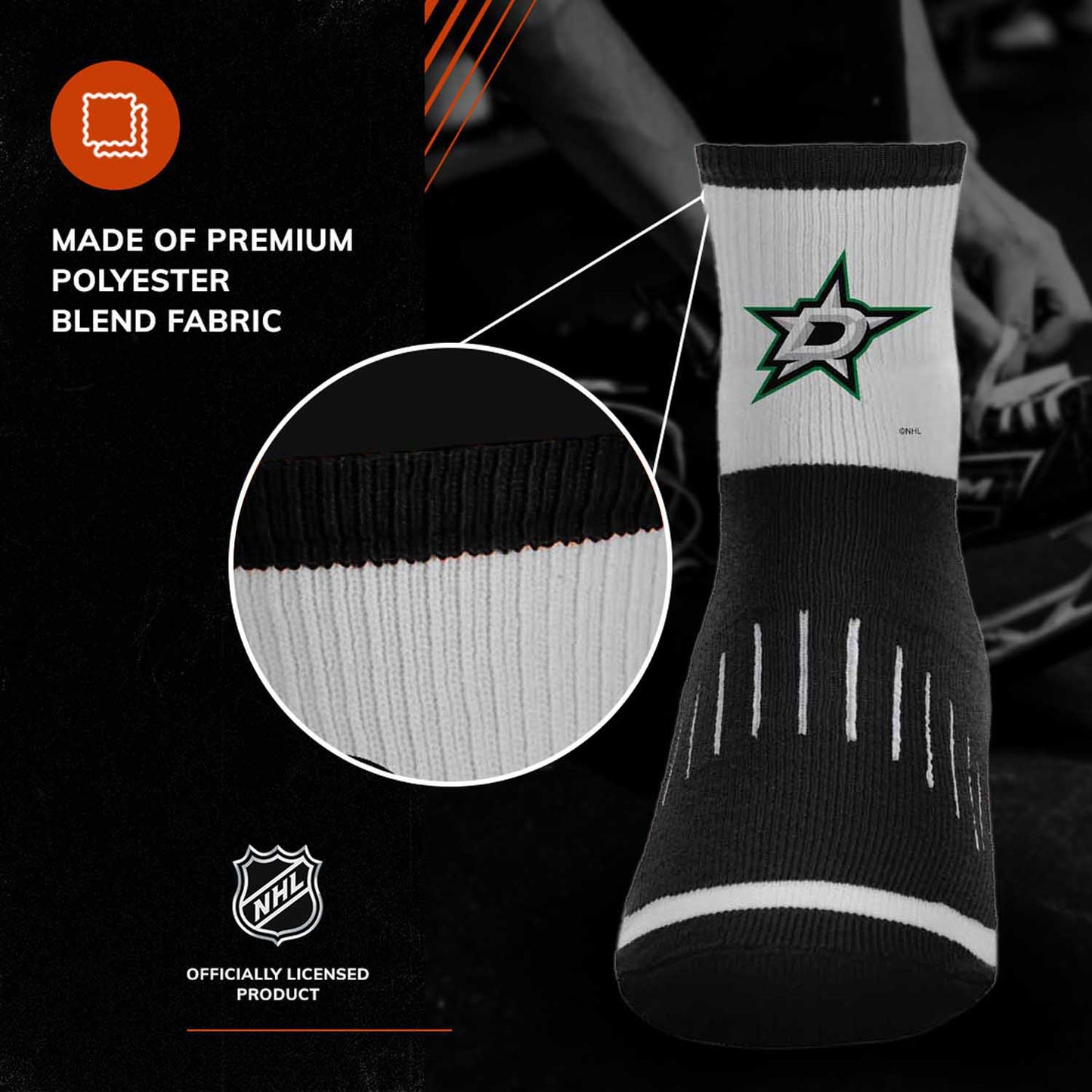 Dallas Stars NHL Youth Surge Socks - Black