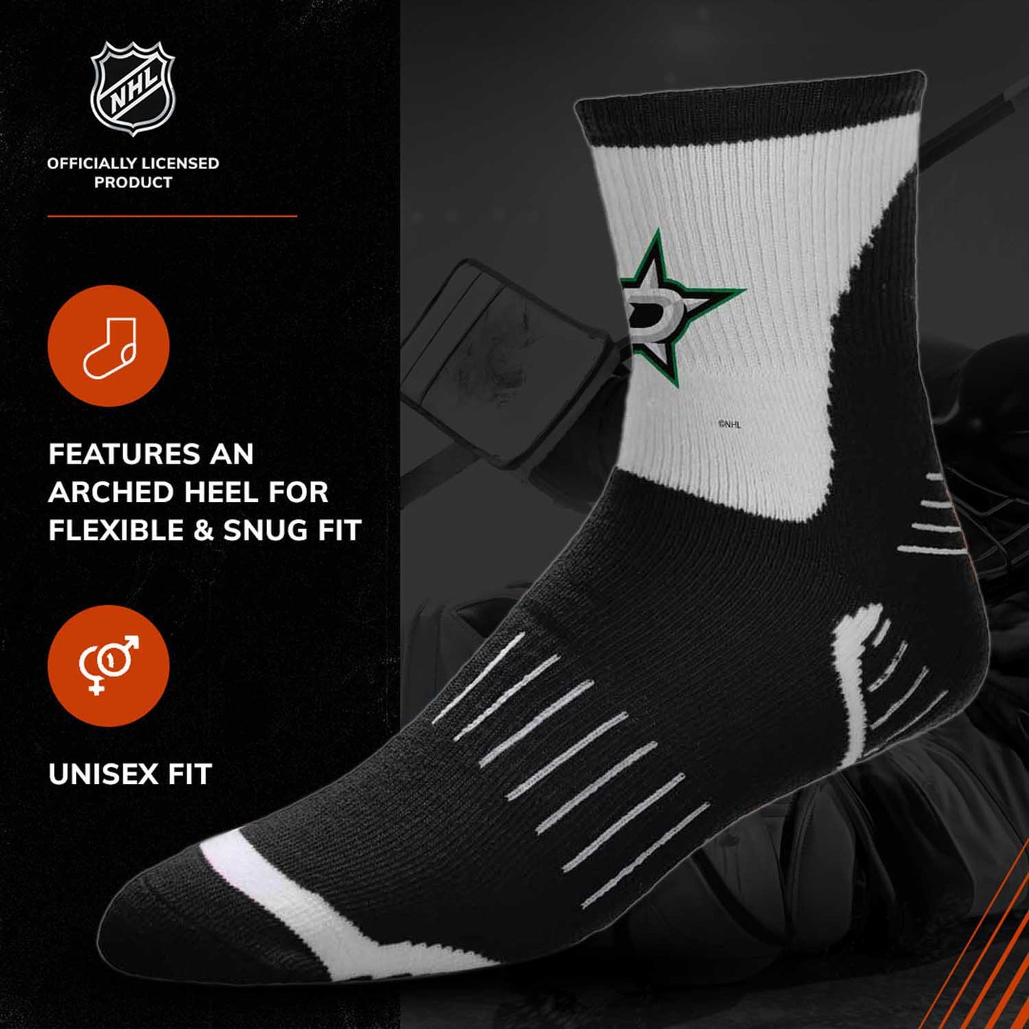 Dallas Stars NHL Youth Surge Socks - Black