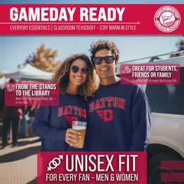 Dayton Flyers Adult Arch & Logo Soft Style Gameday Crewneck Sweatshirt - Navy