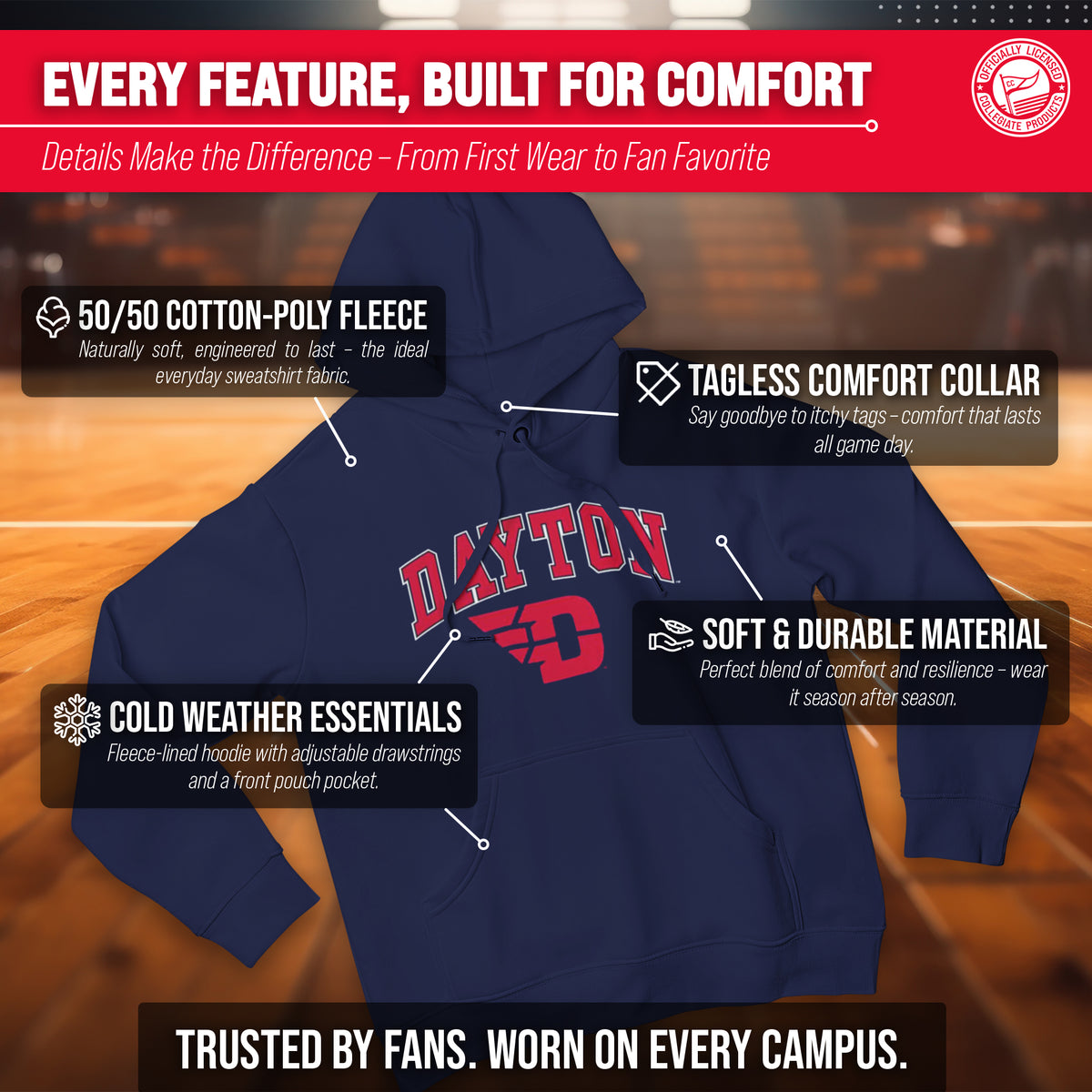 DAY Arch & Logo Gameday Hoodie - Navy
