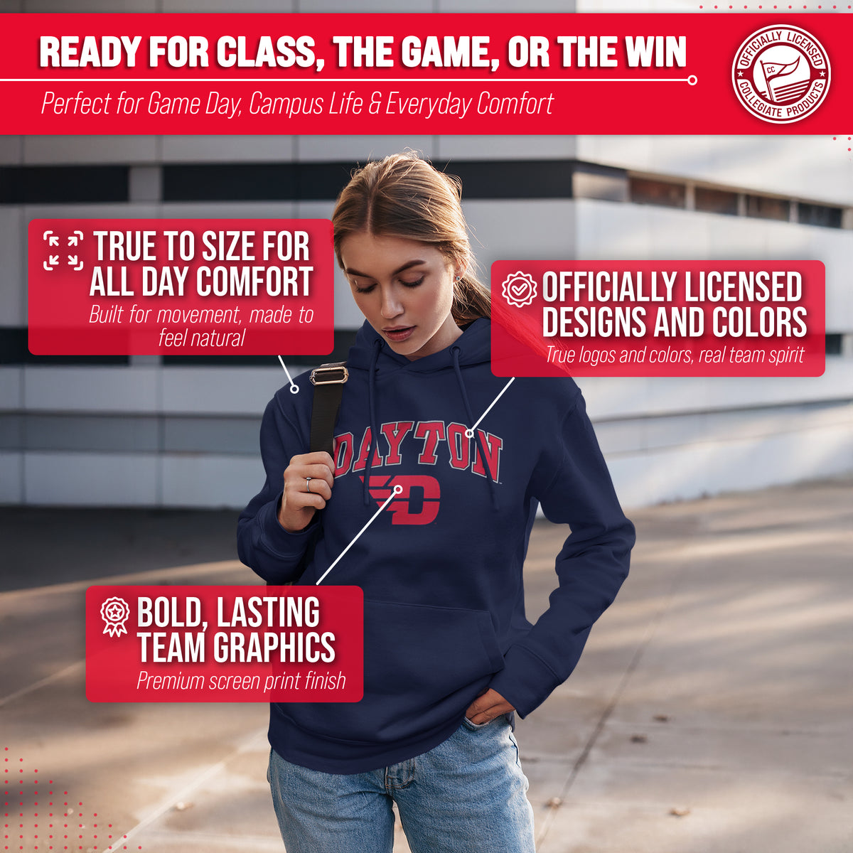 DAY Arch & Logo Gameday Hoodie - Navy