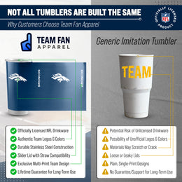 Denver Broncos NFL 20oz Gameday Stainless Steel Tumbler - Navy