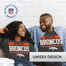 Denver Broncos NFL Adult Charcoal Long Sleeve T Shirt - Charcoal