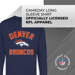 Denver Broncos NFL Gameday Adult Long Sleeve Shirt - Navy