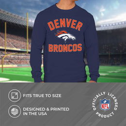 Denver Broncos NFL Gameday Adult Long Sleeve Shirt - Navy
