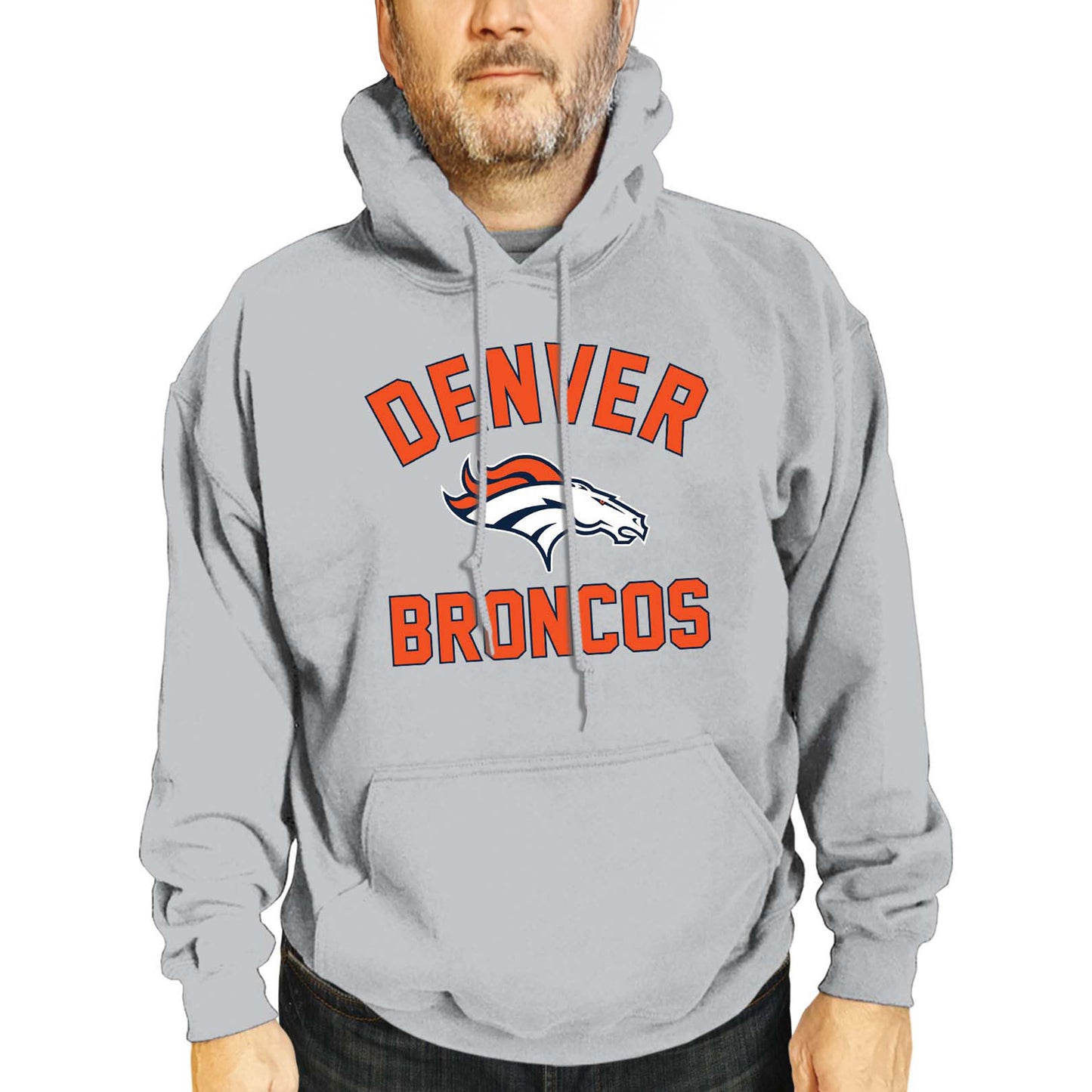 Denver Broncos Team Fan Apparel NFL  Gameday Hoodie - Sport Gray