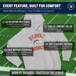 Denver Broncos Team Fan Apparel NFL  Gameday Hoodie - Sport Gray