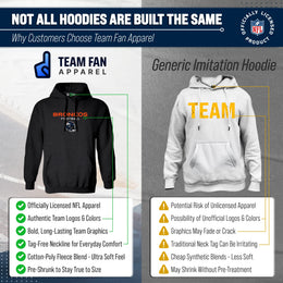 Denver Broncos Adult NFL Football Helmet Heather Hooded Sweatshirt  - Charcoal