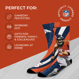 Denver Broncos NFL Adult Player Stripe Sock - Navy