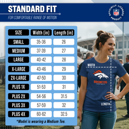 Denver Broncos Women's NFL Ultimate Fan Logo Short Sleeve T-Shirt - Navy