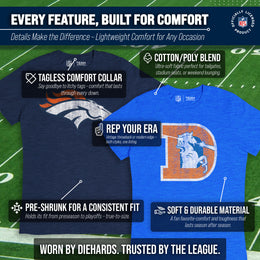Denver Broncos NFL Modern Throwback T-shirt - Navy