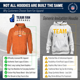 Denver Broncos NFL Adult Unisex Starting Fresh Ultra Soft Fleece Hooded Sweatshirt - Orange