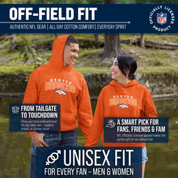 Denver Broncos NFL Adult Unisex Starting Fresh Ultra Soft Fleece Hooded Sweatshirt - Orange