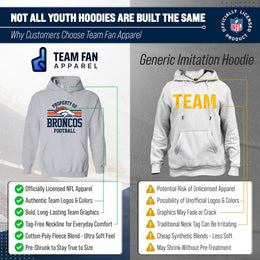 Denver Broncos NFL Youth Property Of Hooded Sweatshirt - Sport Gray