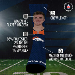 Denver Broncos NFL Youth Roster Player Crew Socks - Navy