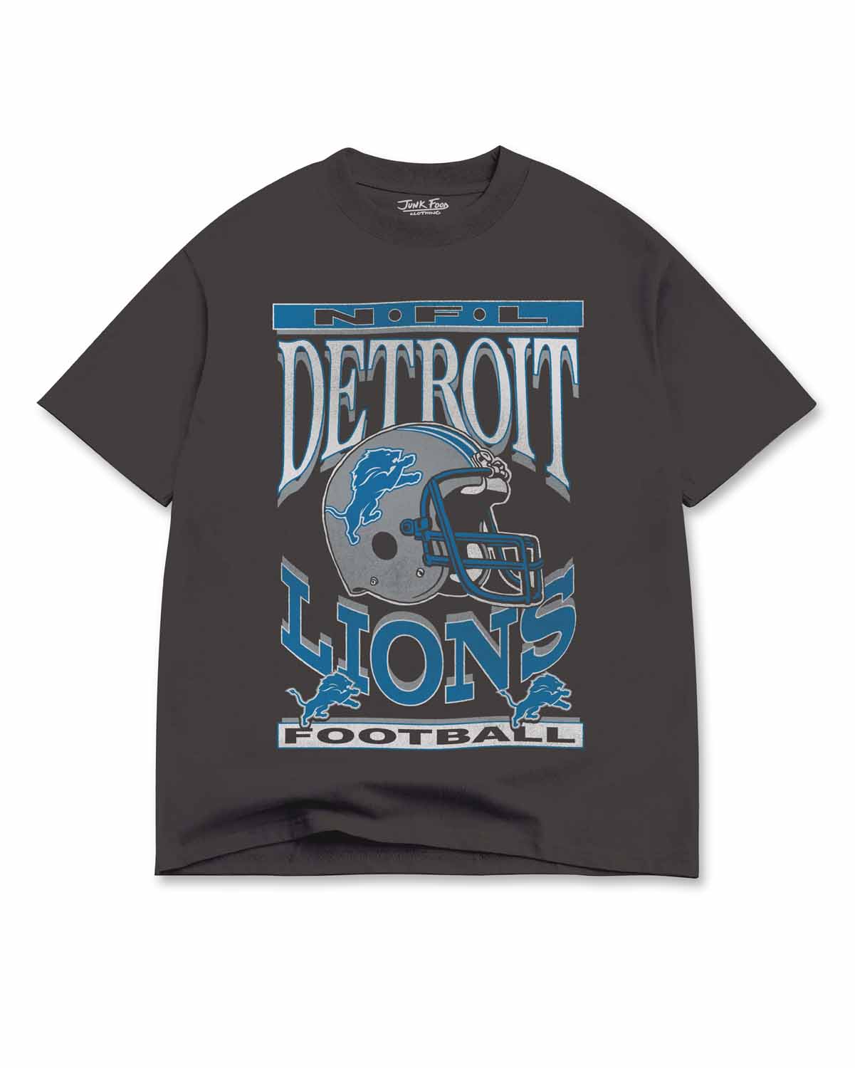 Detroit Lions  Men's Franchise Oversized Enzyme Wash Cotton Tee - Black