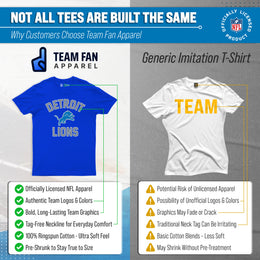 Detroit Lions Team Fan Apparel NFL  Gameday T-Shirt - Royal
