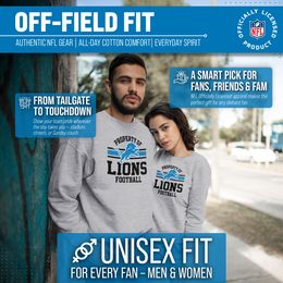 Detroit Lions NFL Adult Property Of Crewneck Fleece Sweatshirt - Sport Gray