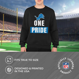 Detroit Lions NFL Adult Slogan Crewneck Sweatshirt - Black