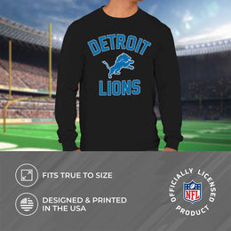 Detroit Lions NFL Gameday Adult Long Sleeve Shirt - Black