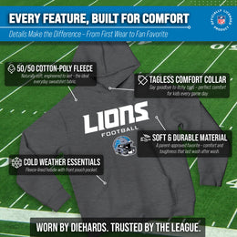 Detroit Lions NFL Youth Football Helmet Hood - Charcoal