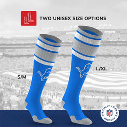 Detroit Lions NFL Adult Knee High-Performance Socks - Light Blue