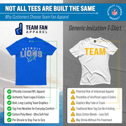 Detroit Lions NFL Starting Fresh Short Sleeve Heather T-Shirt - Royal