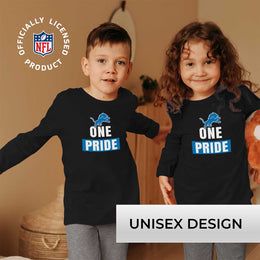 Detroit Lions NFL Youth Team Slogan Long Sleeve Shirt  - Black