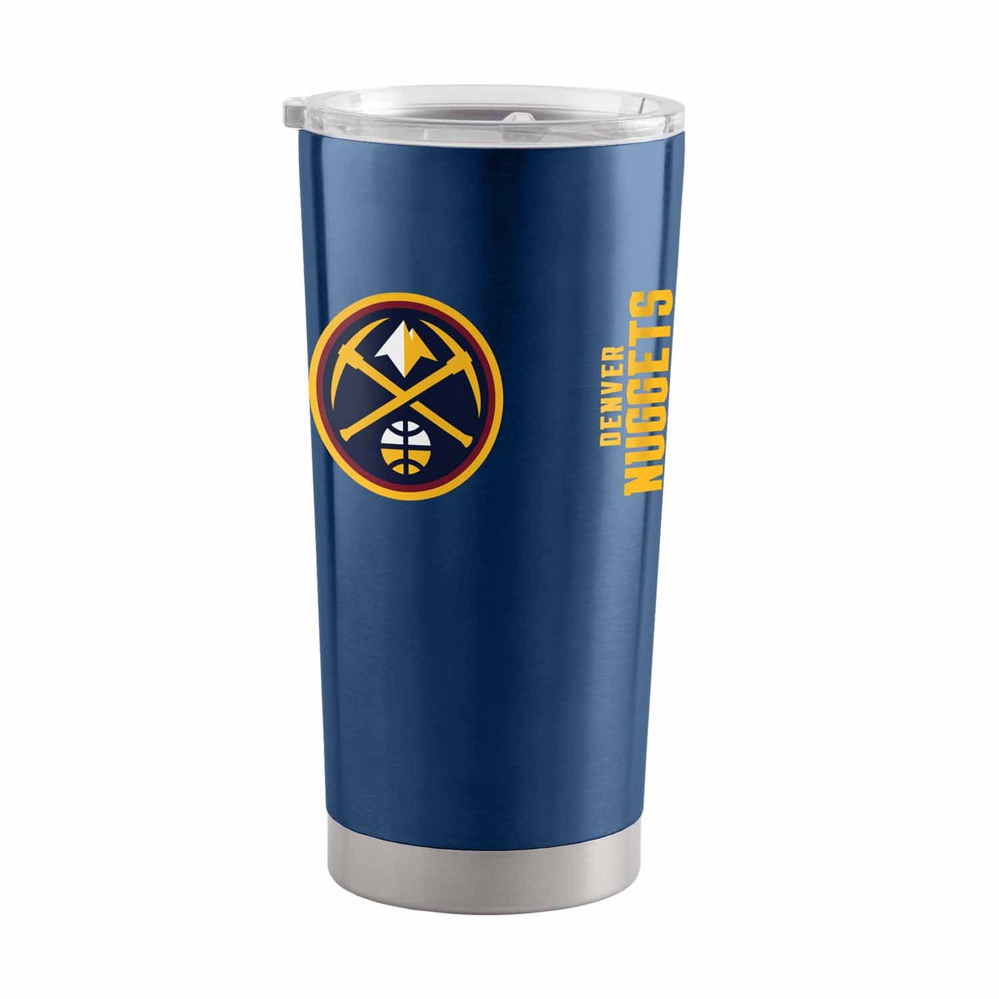 Denver Nuggets NBA Basketball 20oz Stainless Steel Vacuum Insulated Game Day Tumbler with Silicone Grip - Navy