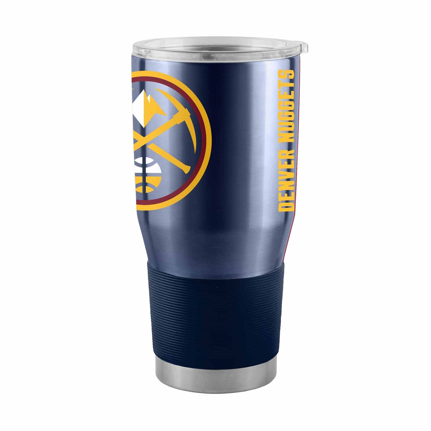 Denver Nuggets NBA Basketball 30oz Stainless Steel Vacuum Insulated Game Day Tumbler with Silicone Grip - Navy