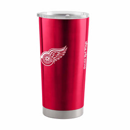 Detroit Red Wings NHL Hockey 20oz Stainless Steel Vacuum Insulated Game Day Tumbler with Silicone Grip - Red