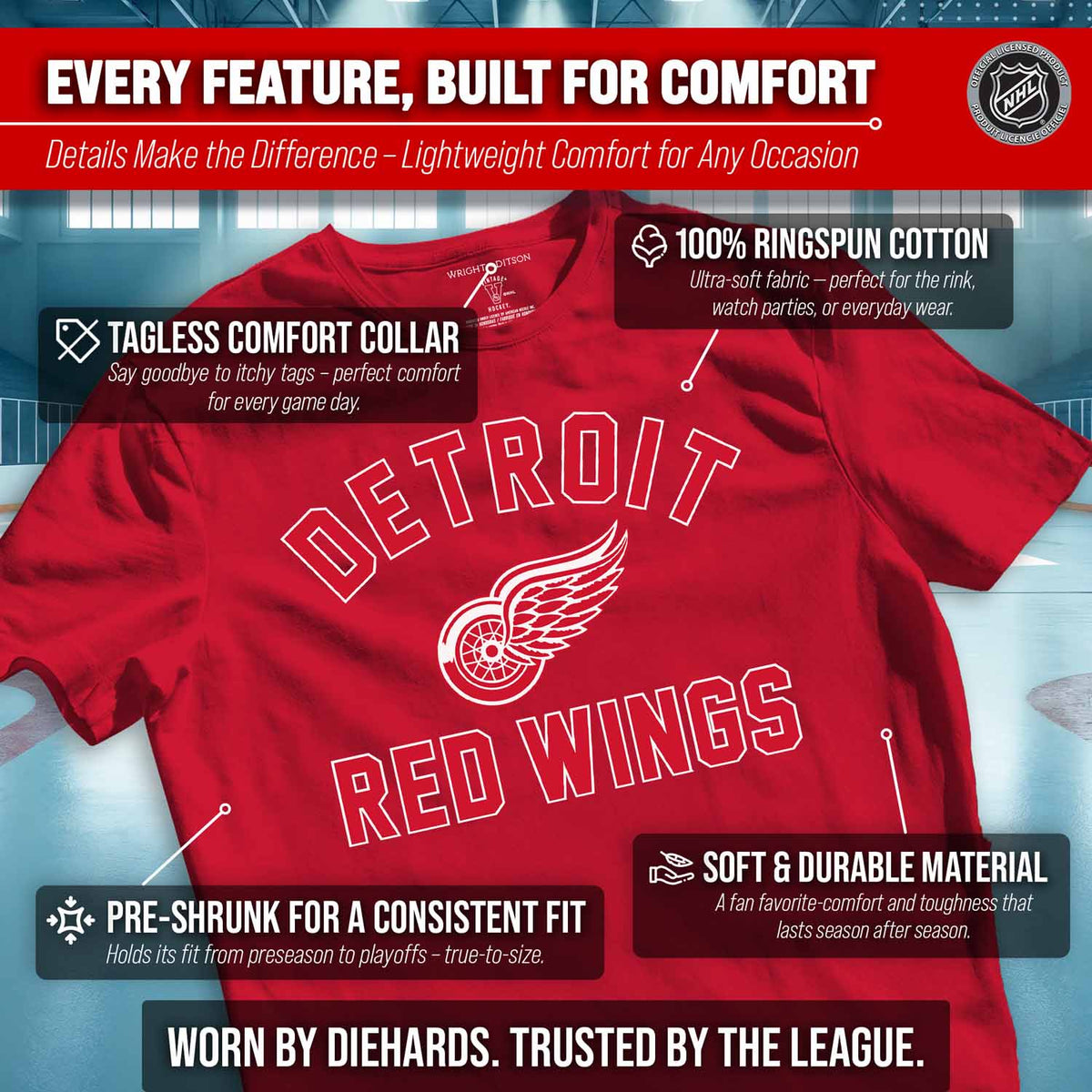 Detroit Red Wings NHL Gameday T-Shirt - Red