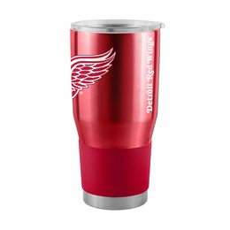 Detroit Red Wings NHL Hockey 30oz Stainless Steel Vacuum Insulated Game Day Tumbler with Silicone Grip - Red